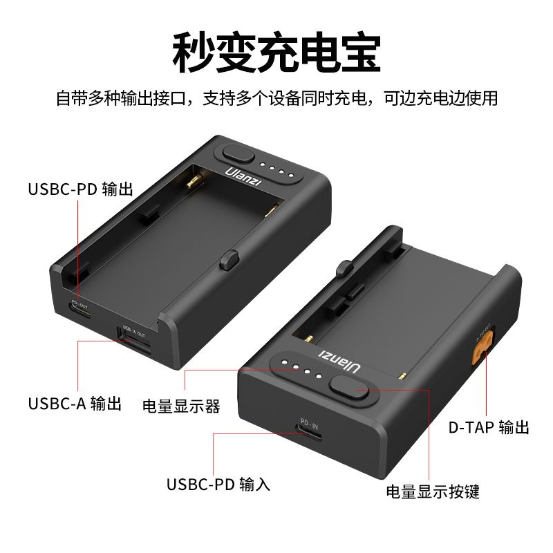 買五送一 正品 Ulanzi NP-F01 F970電池 F980 快充 鋰電池 供電板 F990 970充電器 供電座