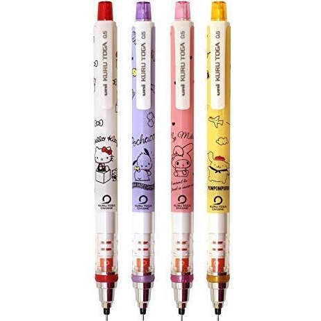 [日本三菱] UNI 旋轉自動鉛筆 KURU TOGA 三麗鷗 美樂蒂 帕洽狗 凱蒂貓 布丁狗 0.5mm 自動鉛筆
