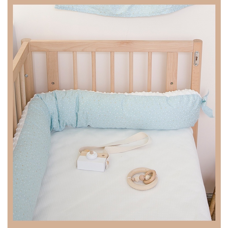 嬰兒床多功能圓柱豆豆絨造型床圍 圍欄 防撞 床中床