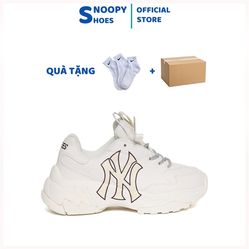Mlb Chunky NY 白色高品質男女全尺寸 V380 黃色字母圖案運動鞋