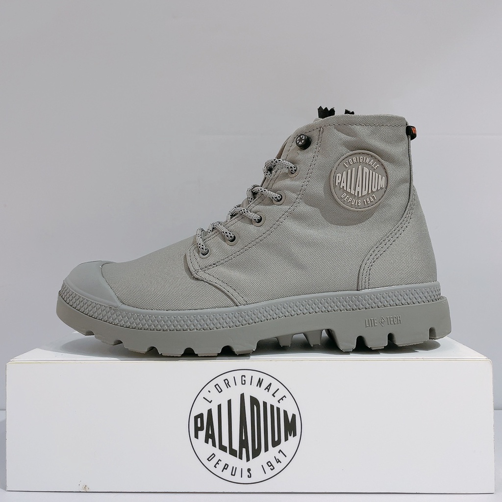 PALLADIUM PAMPA RCYCL LT+WP+Z 男女款 灰色 再生科技 拉鍊 防水 雨靴 77037-071