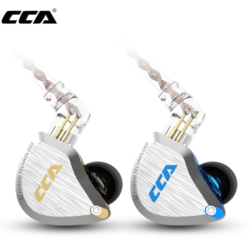 Cca C12 5BA+1DD 混合掛耳式耳機 12 驅動單元 HIFI DJ 監聽耳機耳塞式降噪有線遊戲玩家 PC Z