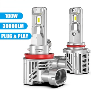 2 件 E5 Plus H4 LED H7 HB3 9005 HB4 9012 HIR2 H11 LED 大燈燈泡 10