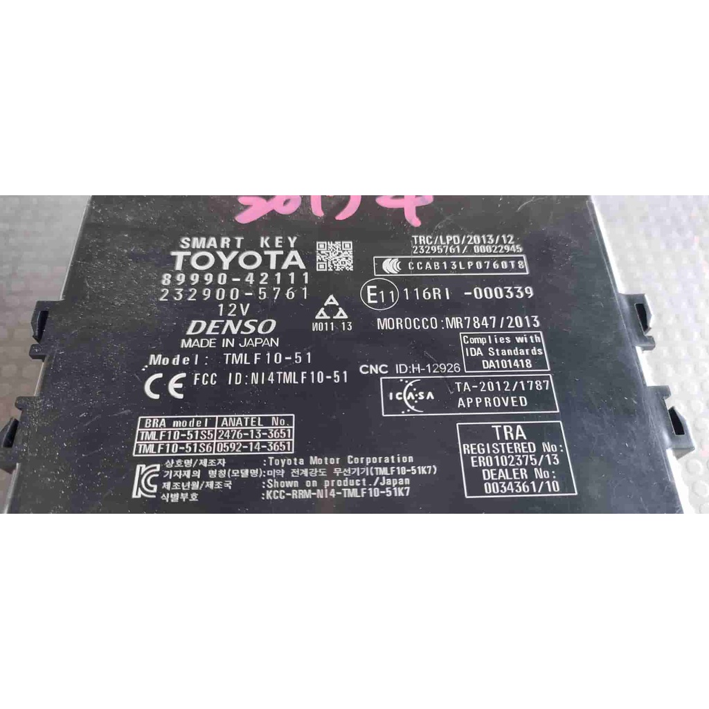 2017 TOYOTA RAV4 2.0 電腦 89990 42111 零件車拆下