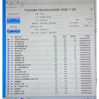 免運【公益拍賣】保固中 東芝 Toshiba 企業級 4TB 7200轉 適用NAS 內接硬碟 外接硬碟 移動硬碟 二手