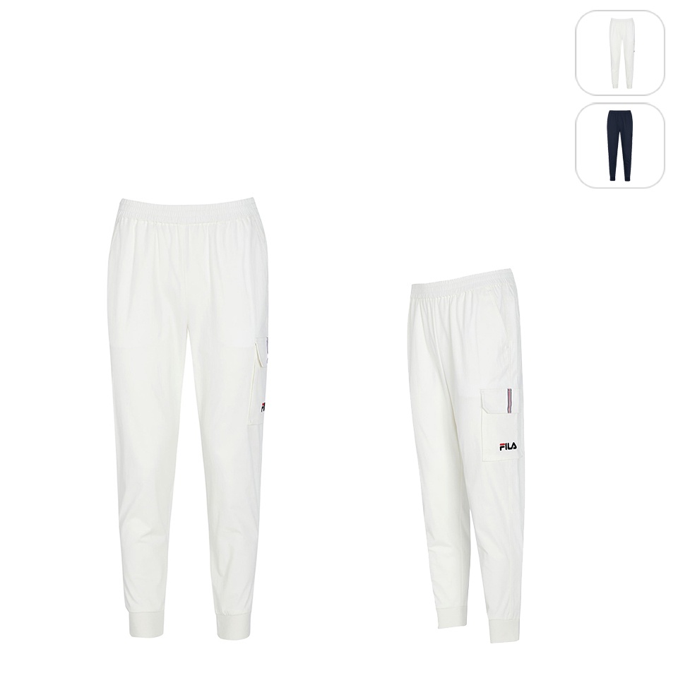 【FILA】男性 平織長褲-白色 1PNW-1480-WT