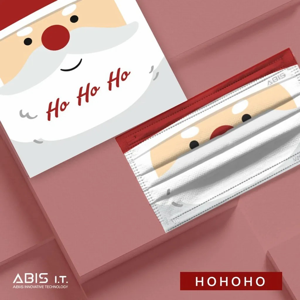 🤘台灣製 ABIS 聖誕節特別款 HOHOHO -10入 醫用平面口罩