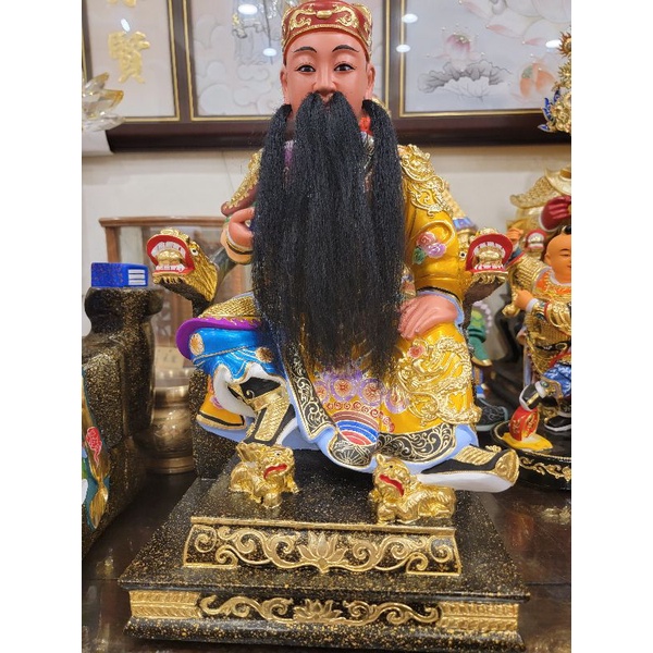 【修緣佛像文物館】1尺3朱王 李王 神像 佛像 神明 佛具 神桌 佛桌 神明櫥 佛櫥 江西小葉樟雕刻