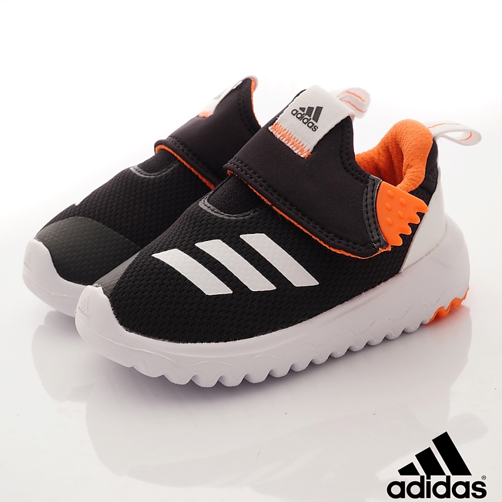 adidas>愛迪達魔鬼顫寶寶學步休閒鞋GY6675黑(小童段)12-16cm