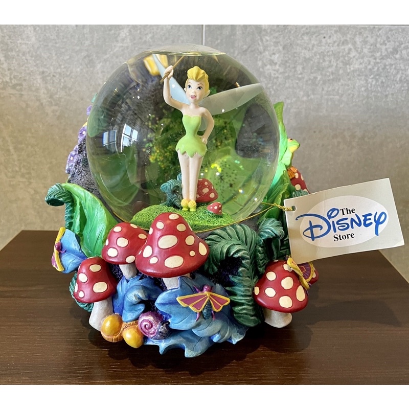 絕版 日本 迪士尼 小精靈 彼得潘 水晶球 音樂盒 公仔 精品