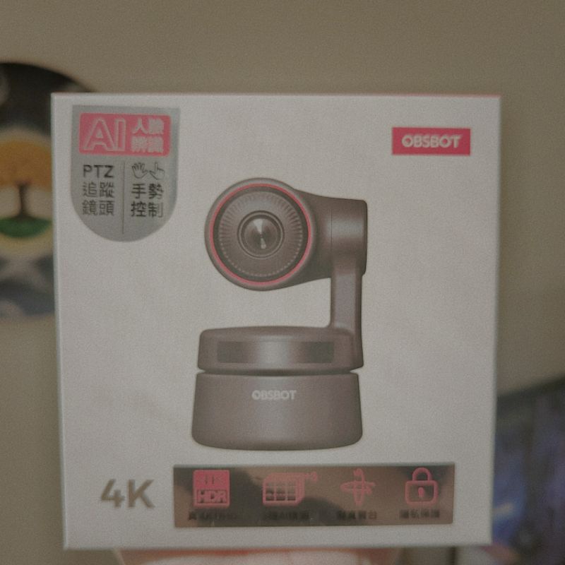 《二手》95成新 OBSBOT TINY 4K 二代 PTZ 追蹤鏡頭 網路攝影機 手勢網路攝相頭 4K視頻會議