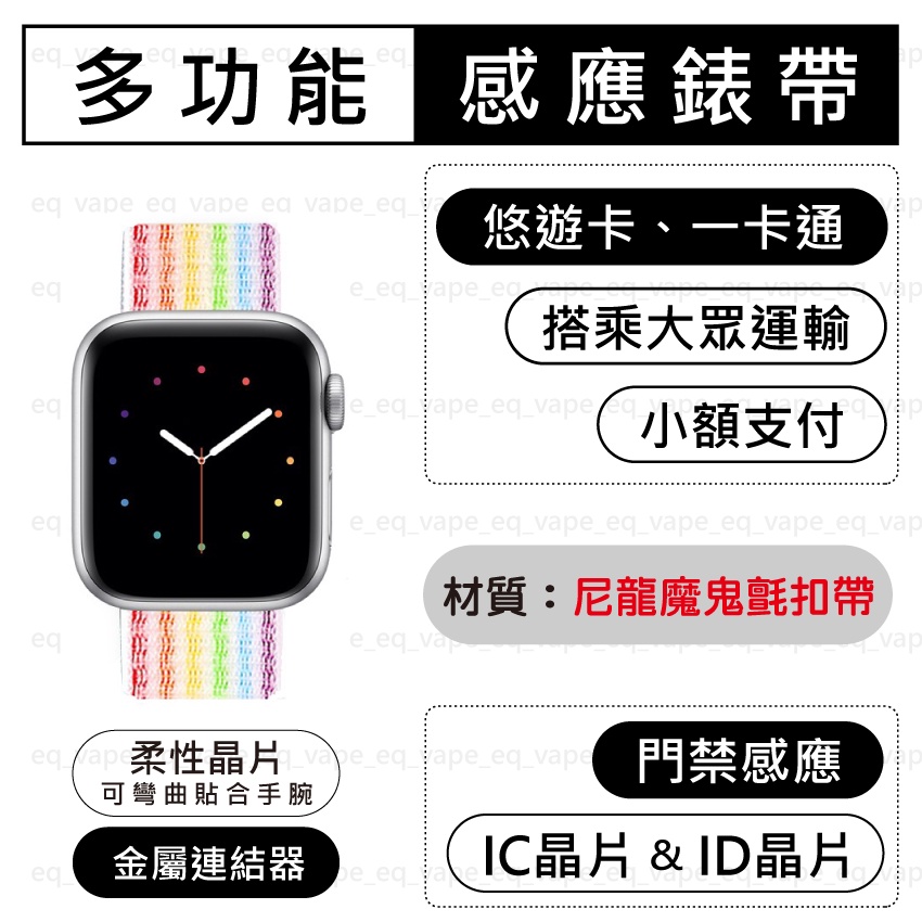 運動型錶環(尼龍魔鬼氈000系列) Apple Watch 悠遊卡錶帶 一卡通錶帶 IC ID 門禁錶帶 蘋果手錶