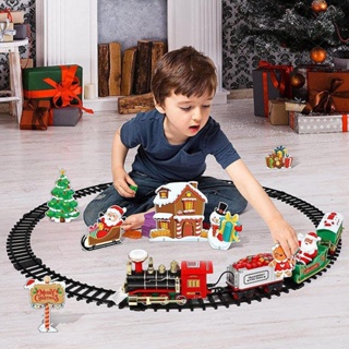 聖誕軌道小火車 聖誕節禮物電動火車聖誕樹聖誕軌道車 聖誕禮品玩具