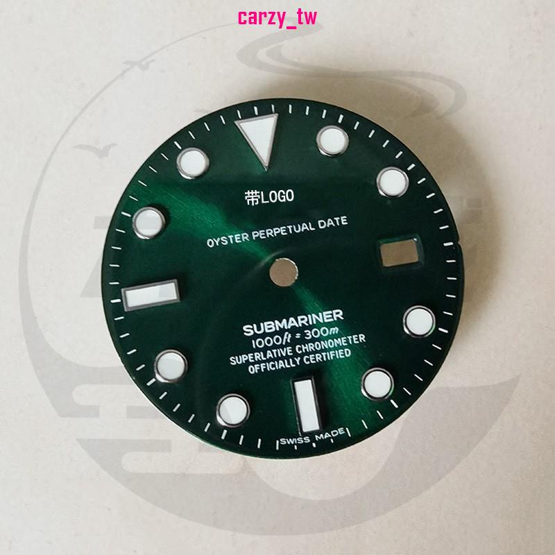 特價現貨~手錶配件 黑 綠水鬼 GMT 鬼王表面 字面 錶盤 適配2836 3135機芯