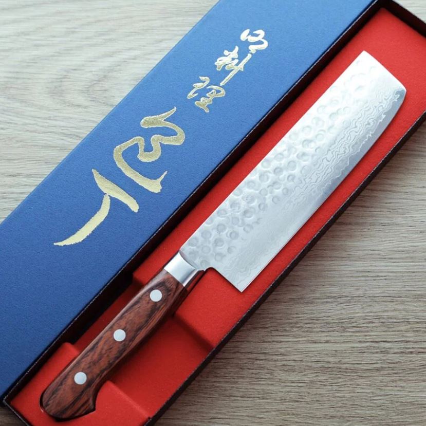 [現貨][可信用卡分期]日本製 越前打刃物 恆久 菜切 165mm VG10鋼 墨流鎚目 洋柄 青菜 紅蘿蔔 切肉片