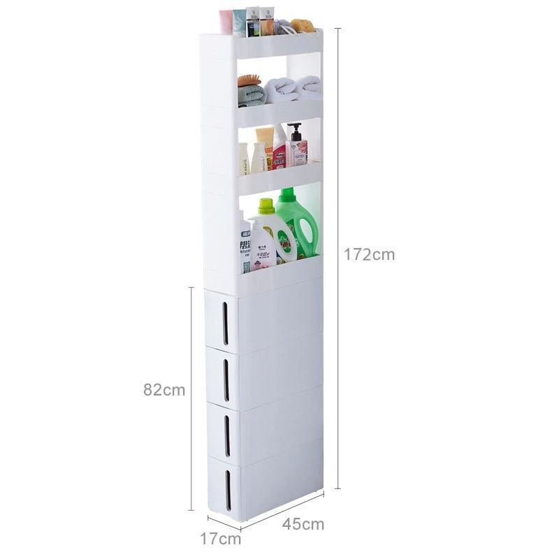 免運 夾縫收納櫃 17cm廚房窄縫隙冰箱 抽屜式收納櫃 衛生間塑料間隙置物架