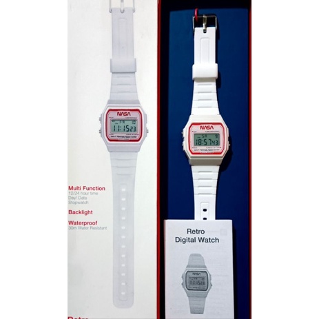 美國NASA官方限定發表－Retro Digital WatchNASA 復古電子錶 30米防水 矽膠錶帶