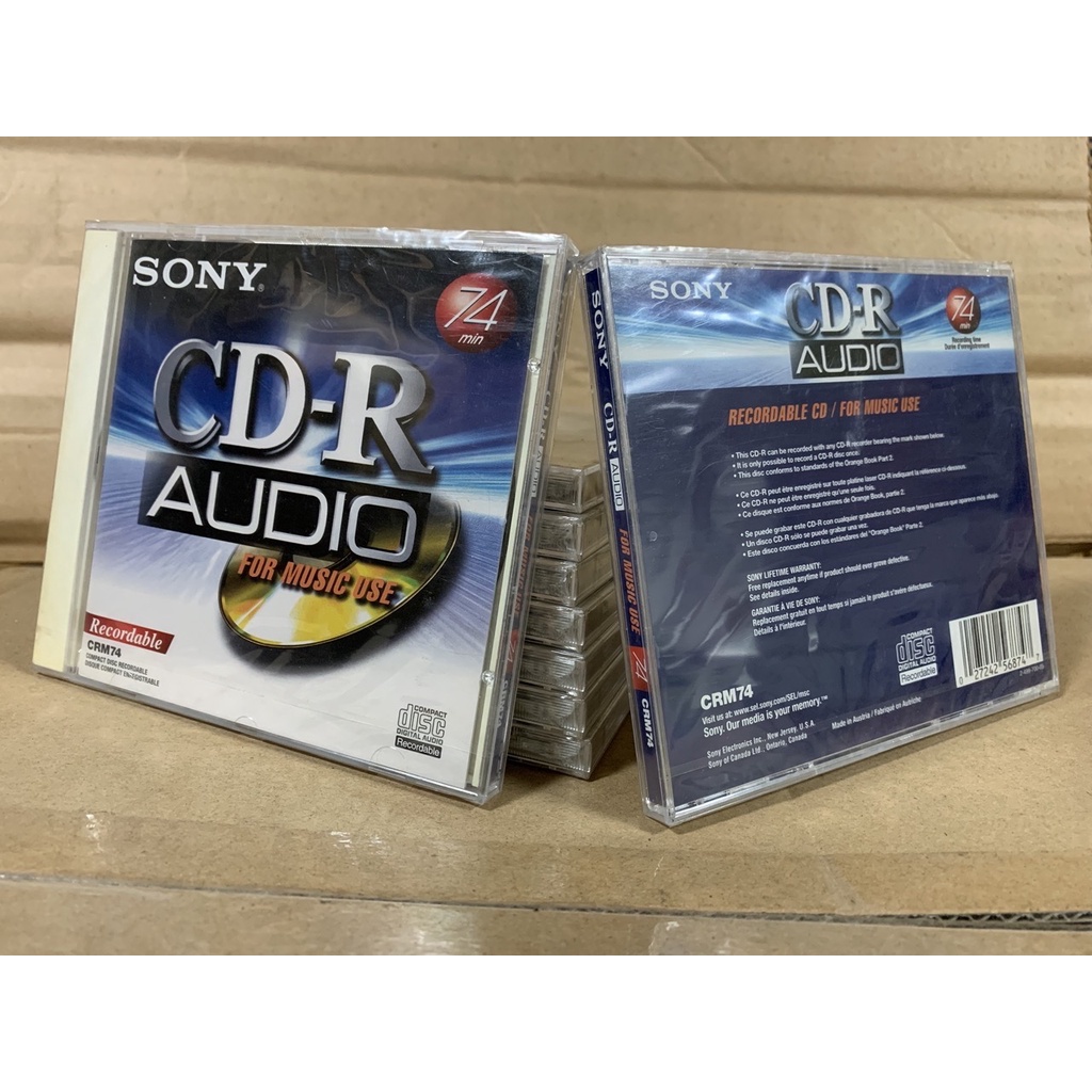 SONY CRM74 CD-R 空白 可錄 音樂專用 9片全新未拆（不拆賣)