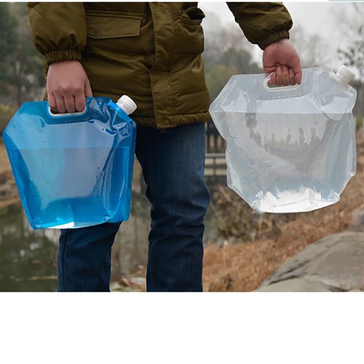 24小時出貨=現貨|摺疊桶 旅行用品 釣魚桶盛水容器10L摺疊水桶 儲水袋透明水袋可裝飲用水使用便攜水桶袋子