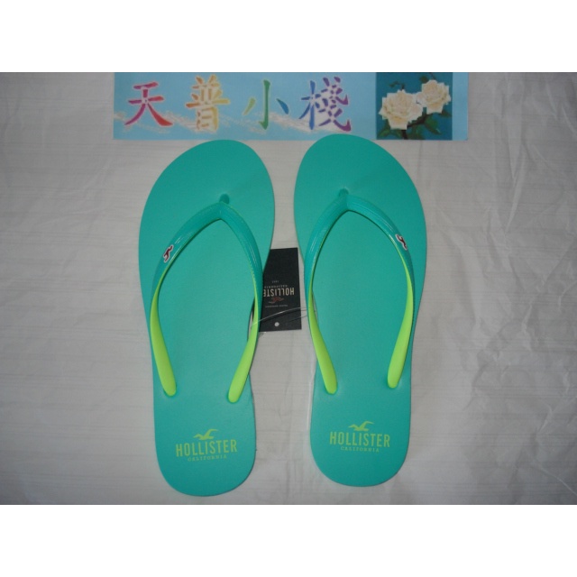 【天普小棧】HOLLISTER HCO Pop Color Flip Flops螢光雙色海灘鞋人字拖鞋夾腳拖鞋XS號