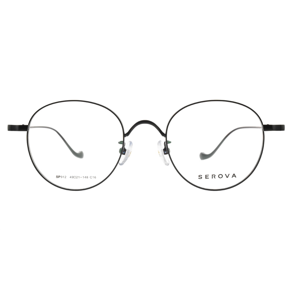 SEROVA 光學眼鏡 SP912 C16 復古圓框款 超輕鈦眼鏡 華晨宇同款 眼鏡框 - 金橘眼鏡