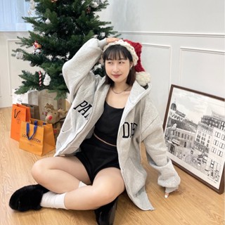 【現貨】𝘿𝙖𝙞𝙨𝙮 美式休閒內刷毛電繡連帽寬鬆外套+秋冬磨毛加厚棉背心短褲套裝 可拆買（3色）