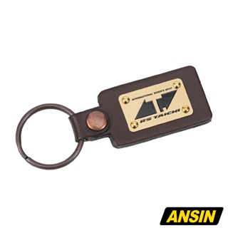 RS TAICHI 鑰匙圈 RSA002 黃銅金屬LOGO 牛皮 日本製 太極 | 安信商城