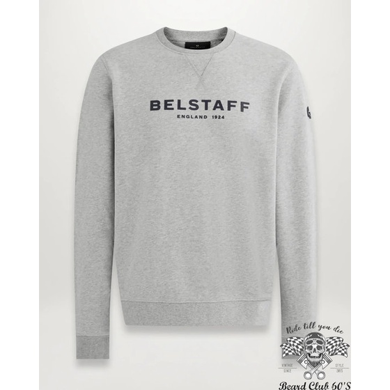 ♛大鬍子俱樂部♛ Belstaff ® 1924 Sweatshirt 英國 原裝 經典 時尚 純棉 衛衣 灰色