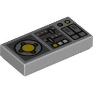 LEGO 樂高 3069 淺灰 控制面板 印刷平板 Tile 1x2 Control Pattern 6329662
