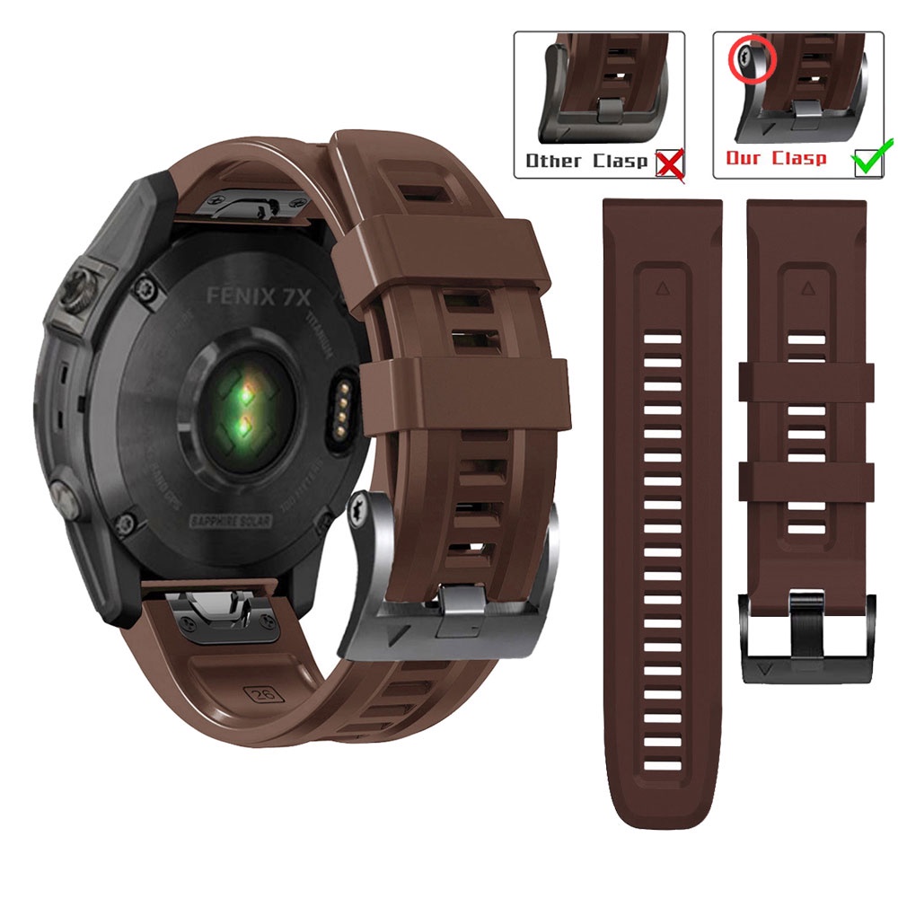 Garmin Fenix 7X 7 6X 6 5X 5 3 3hr 2 錶帶 22mm 26mm 快拆 矽膠 優質 腕帶