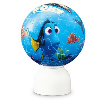 日本進口拼圖60片 迪士尼 DISNEY 立體球型可發光 小夜燈 海底總動員 2003-483 YANOMAN正版