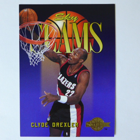 ~ Clyde Drexler ~名人堂/滑翔機/崔斯勒 1995年SkyBox SLAMS.NBA籃球卡