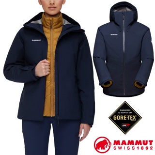 【MAMMUT 長毛象】女新款Convey 3in1 Gore-Tex防水防風透氣兩件式外套_海洋藍/獵豹褐_29060