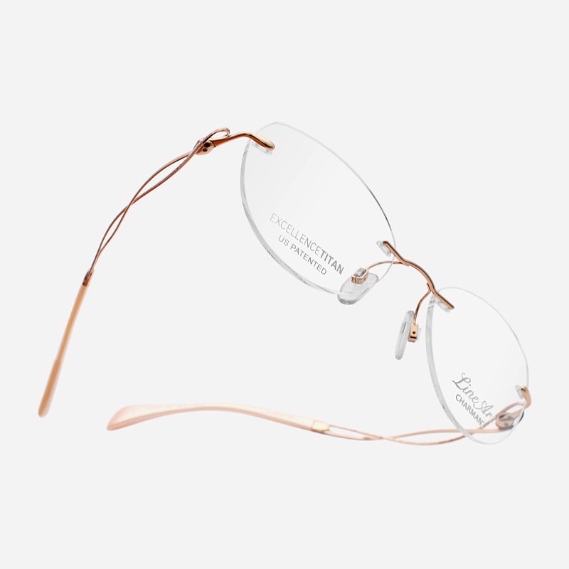 CHARMANT XL2165 日本夏蒙眼鏡｜氣質貓眼無框眼鏡 女生品牌眼鏡框【幸子眼鏡】