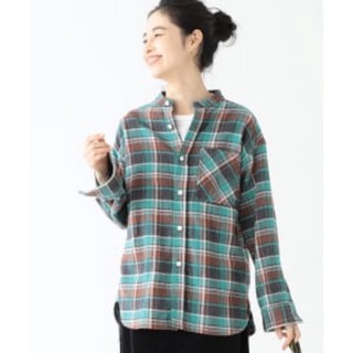 BEAMS BOY / 女裝 工裝 格紋 長袖 厚款 襯衫 PURPLE / T.GREY / ONE SIZE