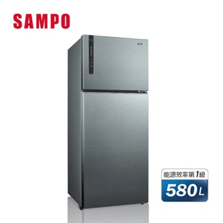 【SAMPO 聲寶】580公升一級能效AIE全平面銅板系列變頻雙門冰箱(SR-B58D-K3)