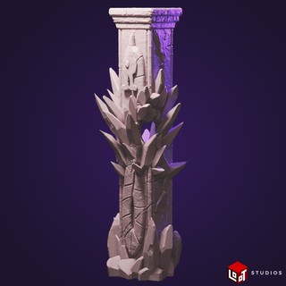 愛玩創意工作室~尼德威阿爾之旅~物件~Crystal Mine Pillar~3D列印 戰棋