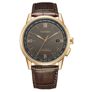 CITIZEN 星辰錶 GENT'S系列 AT8263-10H 光動能多局電波小牛皮錶帶男士腕表 / 43.0mm