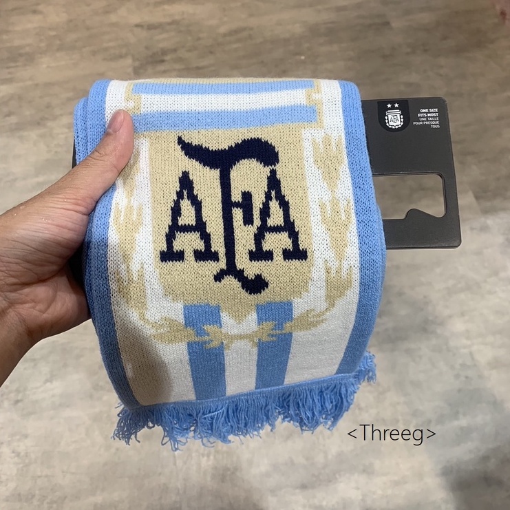 🏀 ADIDAS 世足 世界盃 阿根廷國家隊 圍巾 流蘇 刺繡隊徽 藍白 HM6664