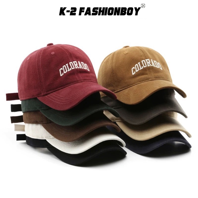 【K-2】COLORADO 刺繡 磨毛 水洗老帽 電繡 老帽 棒球帽 情侶 穿搭 帽子 多色 K2 帽【KM86】