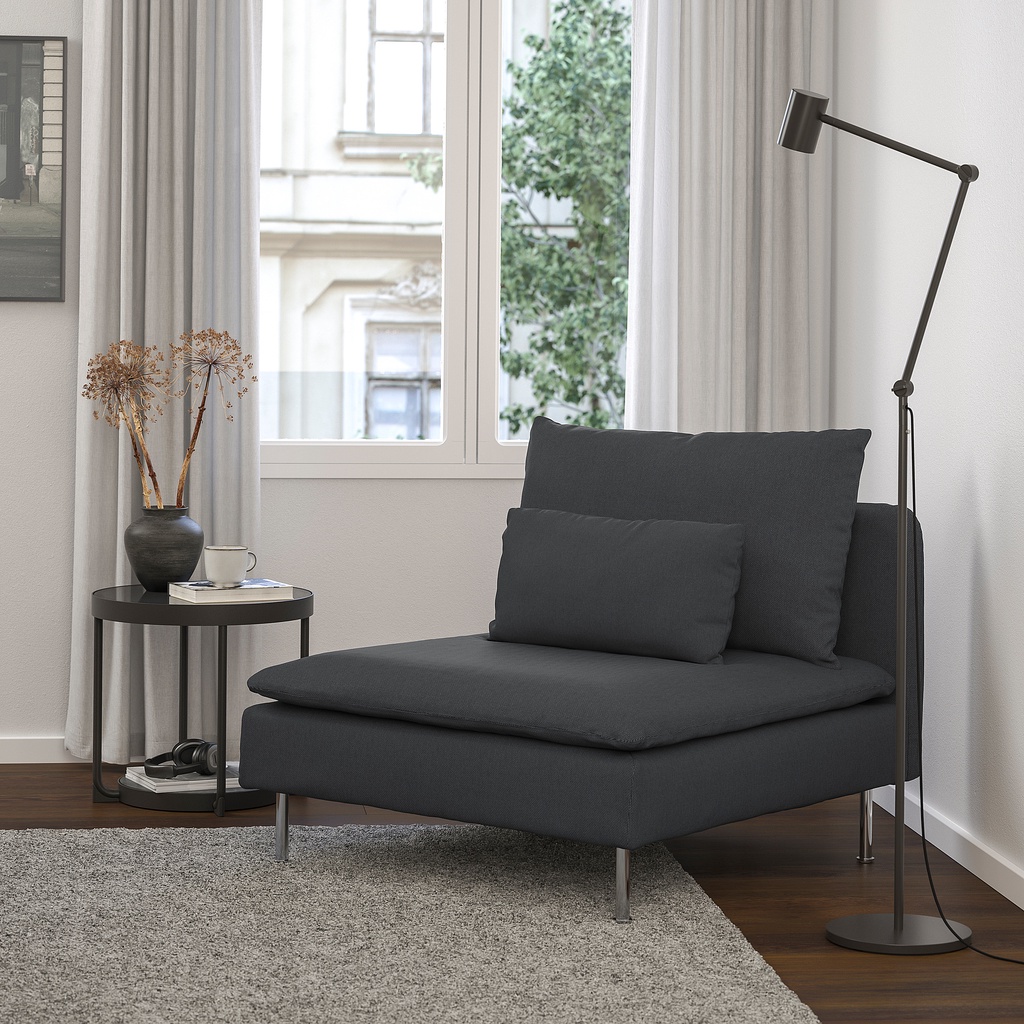 北歐風格IKEA宜家SÖDERHAMN躺椅沙發貴妃椅/深灰色/83x93x99/二手八成新/原$11500特$6800