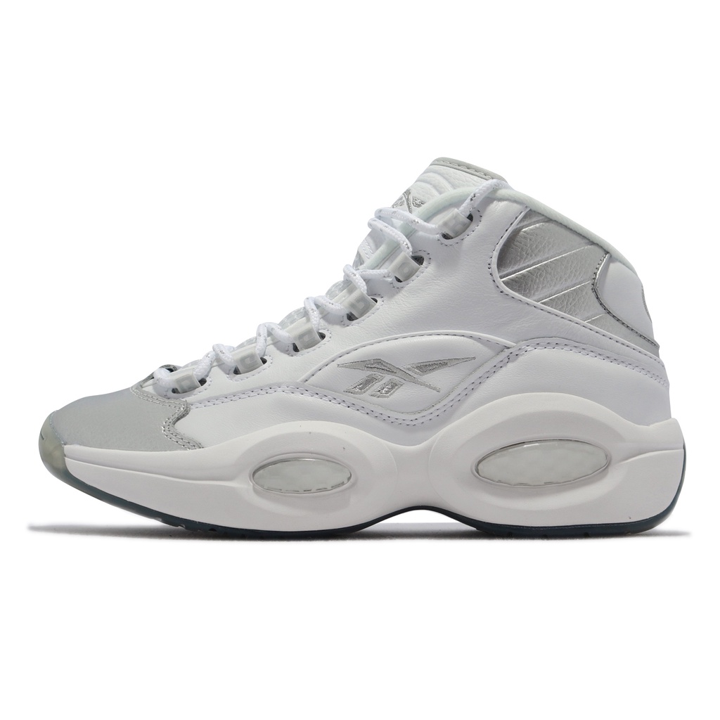 Reebok 籃球鞋 Question Mid 白 銀 25周年 Iverson 艾佛森 男鞋 【ACS】 GX8563