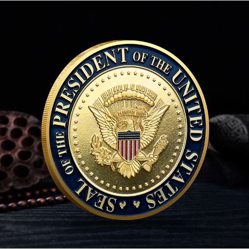 🔥現貨🔥美國聯邦政府 白宮 彩色立體浮雕 紀念幣 MJ032