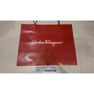 【保存良好品牌紙袋】菲拉格慕 Salvatore Ferragamo 酒紅色 紙袋