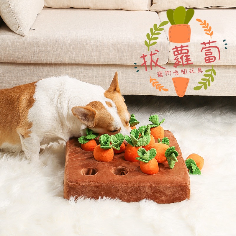寵物拔蘿蔔 嗅聞玩具 紅蘿蔔玩具 狗狗玩具 狗狗拔蘿蔔 藏食玩具