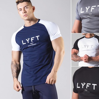 男士健身運動T恤 緊身舒適透氣休閒短袖上衣 Lyft Gym