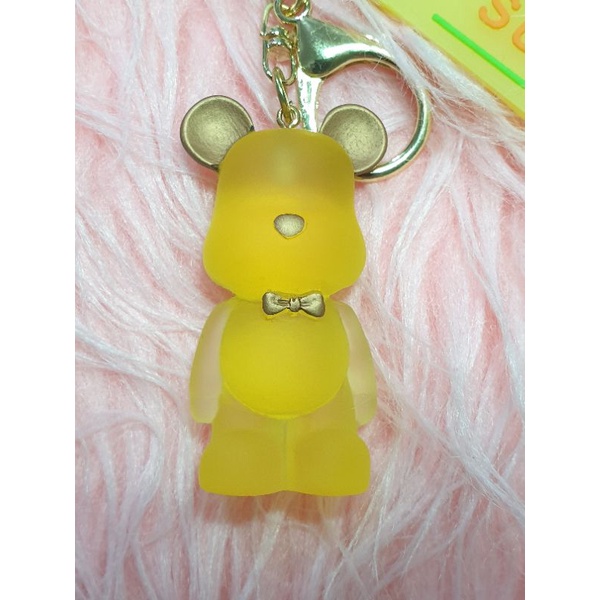 全新 黃色水晶領結鑰匙圈吊飾 果凍 暴力熊 領結熊 鑰匙圈 吊飾