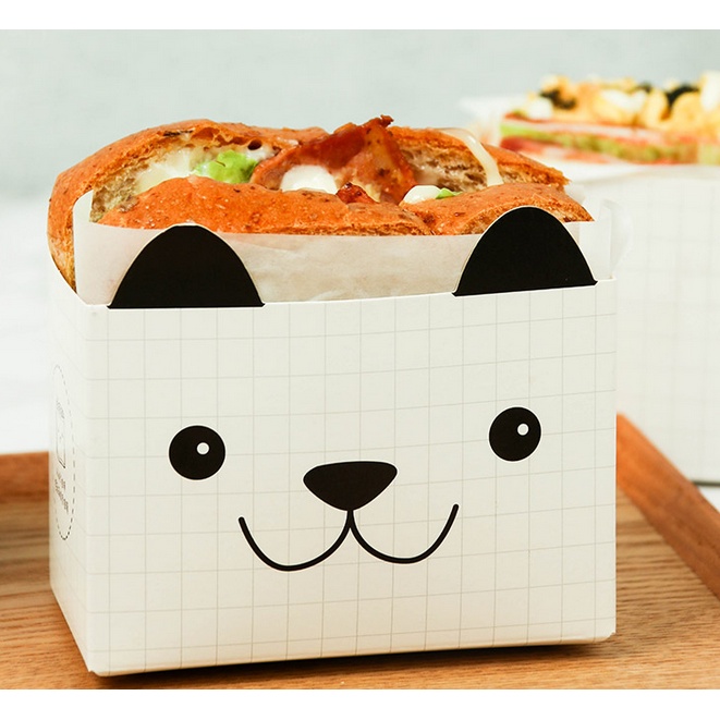 ♥現貨♥狗狗盒 吐司盒 薯條盒 雞蛋糕盒 三明治包裝盒 打包盒 外帶盒 漢堡包裝盒 湯種盒 點心盒