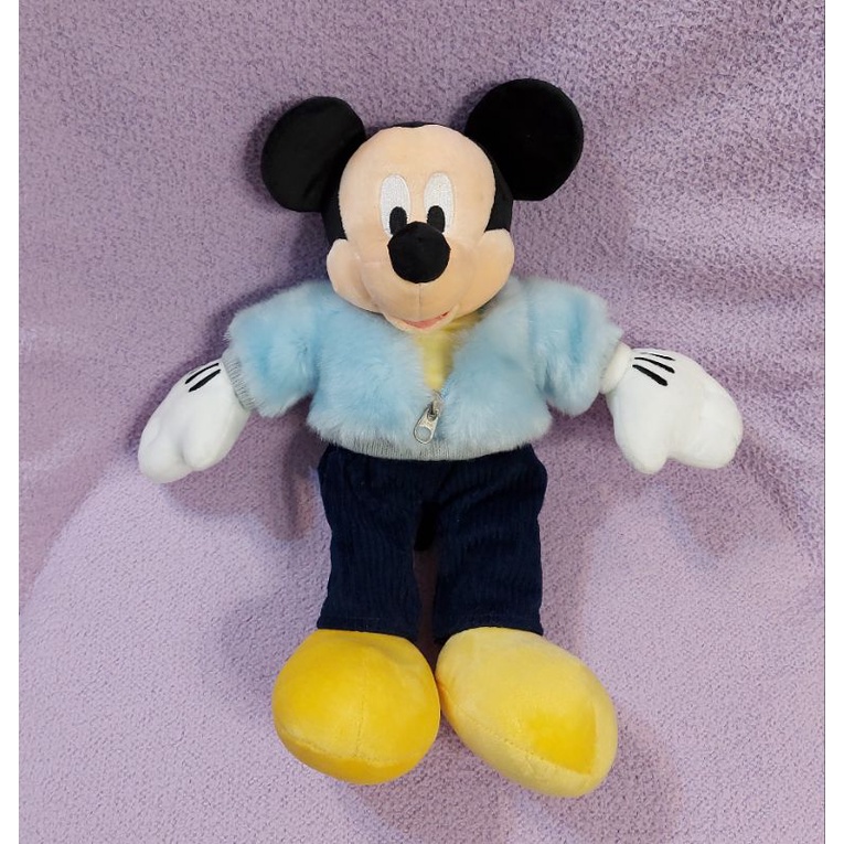 二手 瑕疵商品 日本迪士尼商店 2006年 米奇娃娃 大衣玩偶 絨毛外套玩偶 米老鼠冬季玩偶 mickey 冬日安撫娃娃
