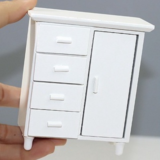 1:12 模型 木製 白色典雅 置物櫃 收納櫃 ODB1